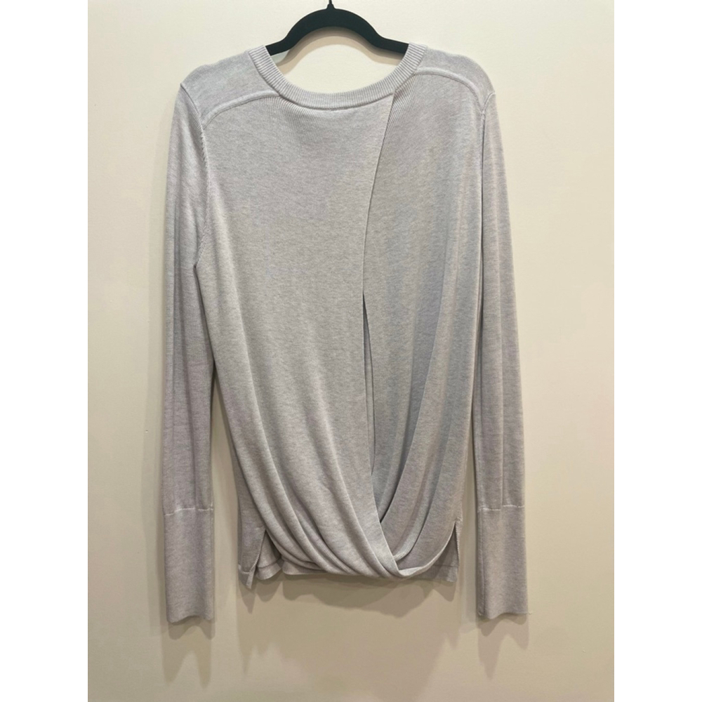 Lululemon Bring It Backbend Open Back Knit Sweater 8 Cashmere Bamboo Blend - Picture 5 of 9